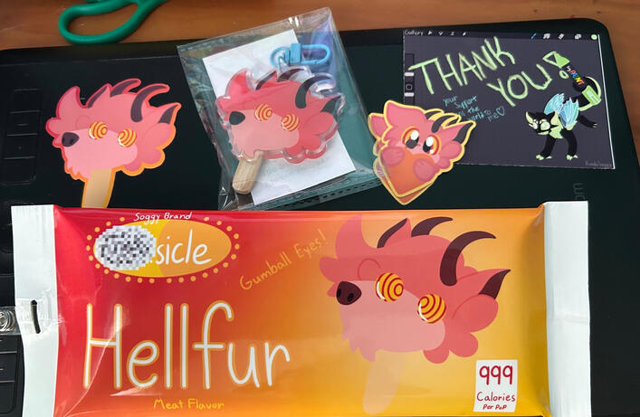 Popsicle Badge/Sticker/Keychain Set Commision